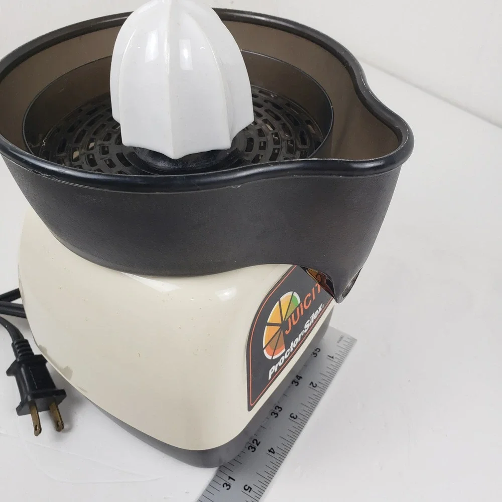 Proctor Silex Juicit Electric Citrus Juicer Model J101W Cream Brown Vintage USA